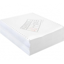 得力（deli）珊瑚海白色电脑打印纸S241-2二层整张80列 （不撕边 色序：全白 1000页/箱）